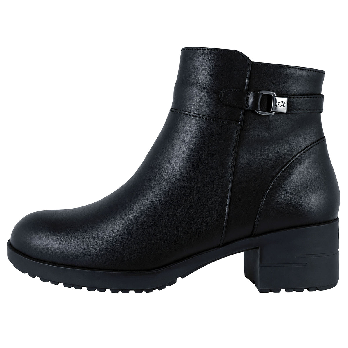 Fluchos Aliss F2240 botines mujer negro piel - lateral exterior