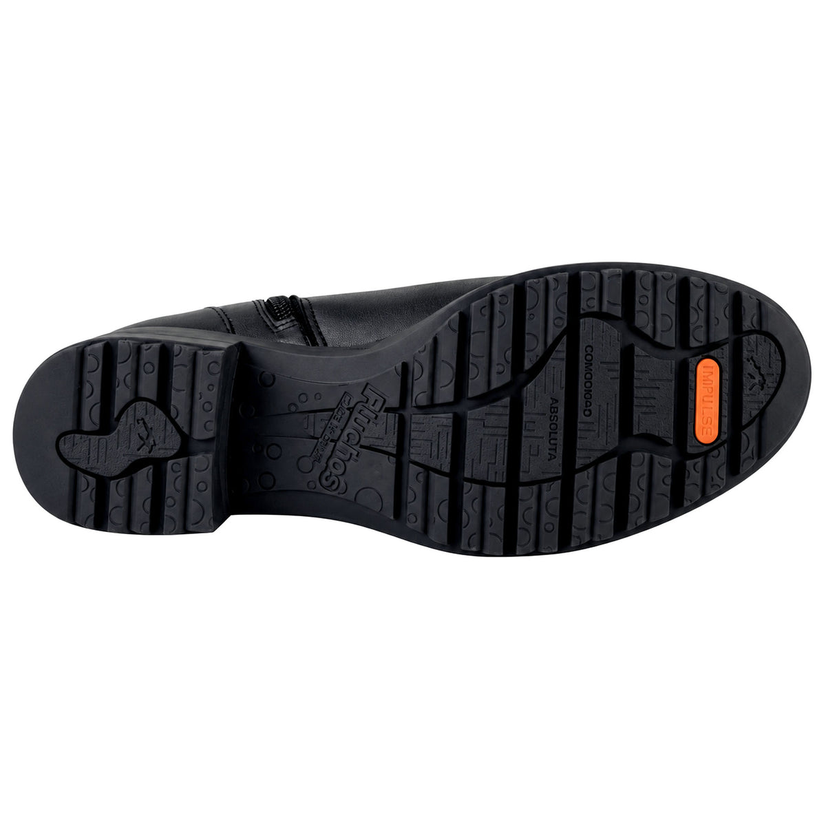 Fluchos Aliss F2240 botines mujer negro piel - detalle de la suela