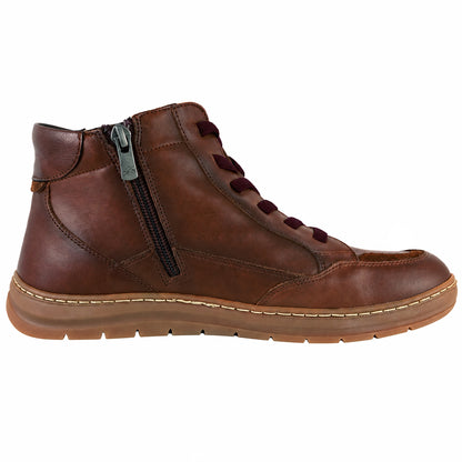 Fluchos Jungle F2553 botines mujer marrón - lateral interior con cremallera