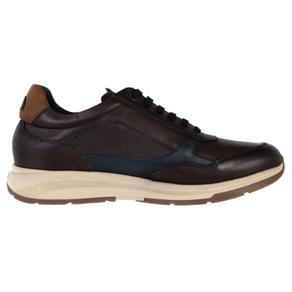 Fluchos Karter F2530 zapatillas hombre marrón castaño piel - lateral interior