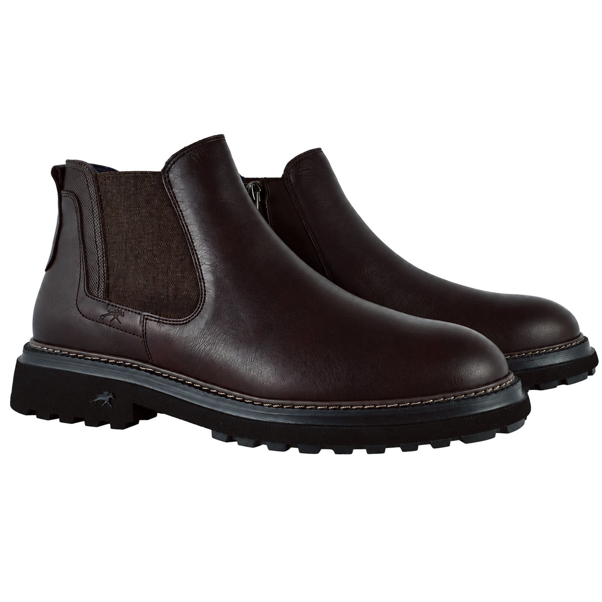 Fluchos Lincon F2057 botines hombre marrón piel - pareja vista frontal