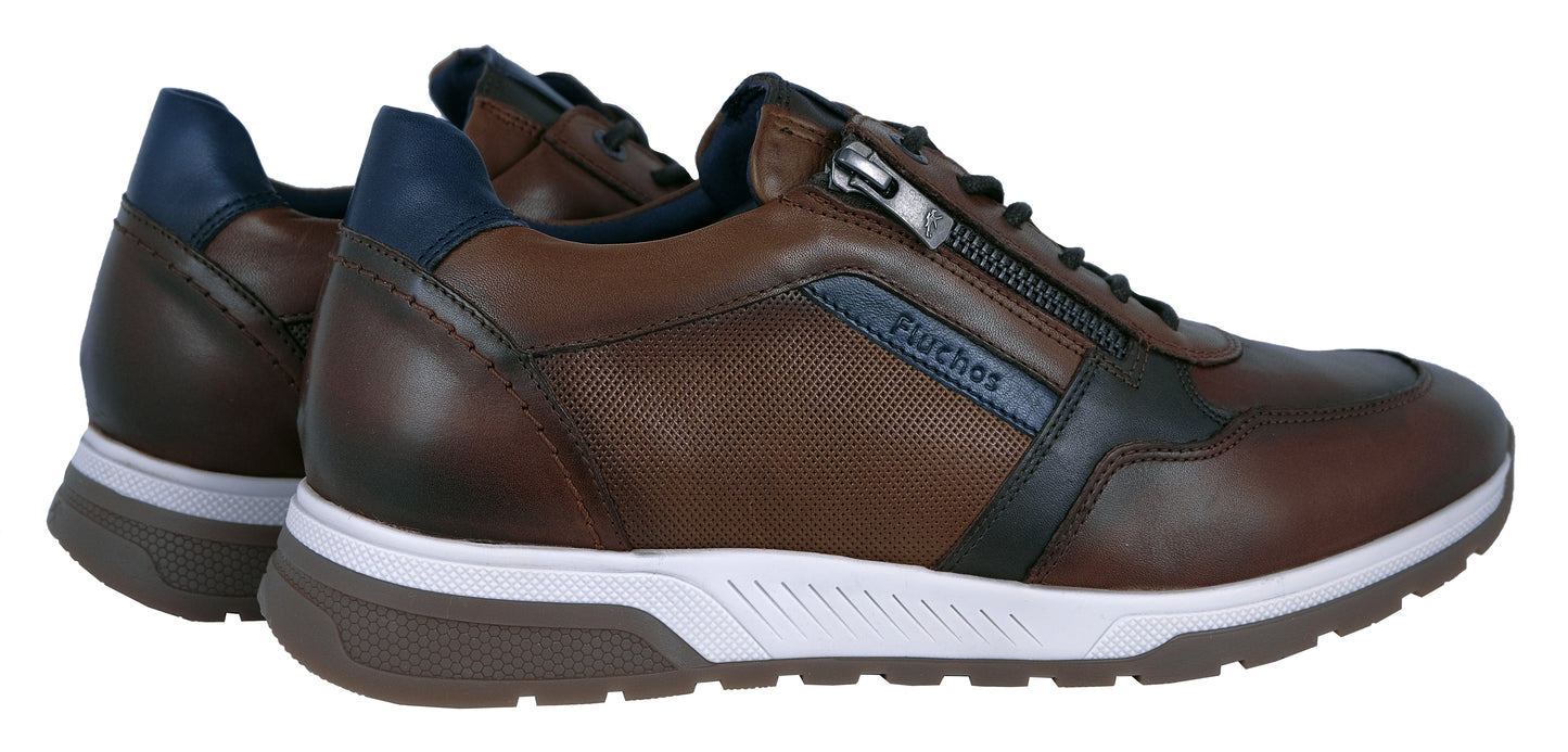 Fluchos Louis: Zapatos Hombre Azul Piel Confort F1600