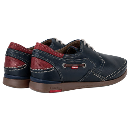 Fluchos Mariner 9884 náuticos hombre piel azul – vista trasera