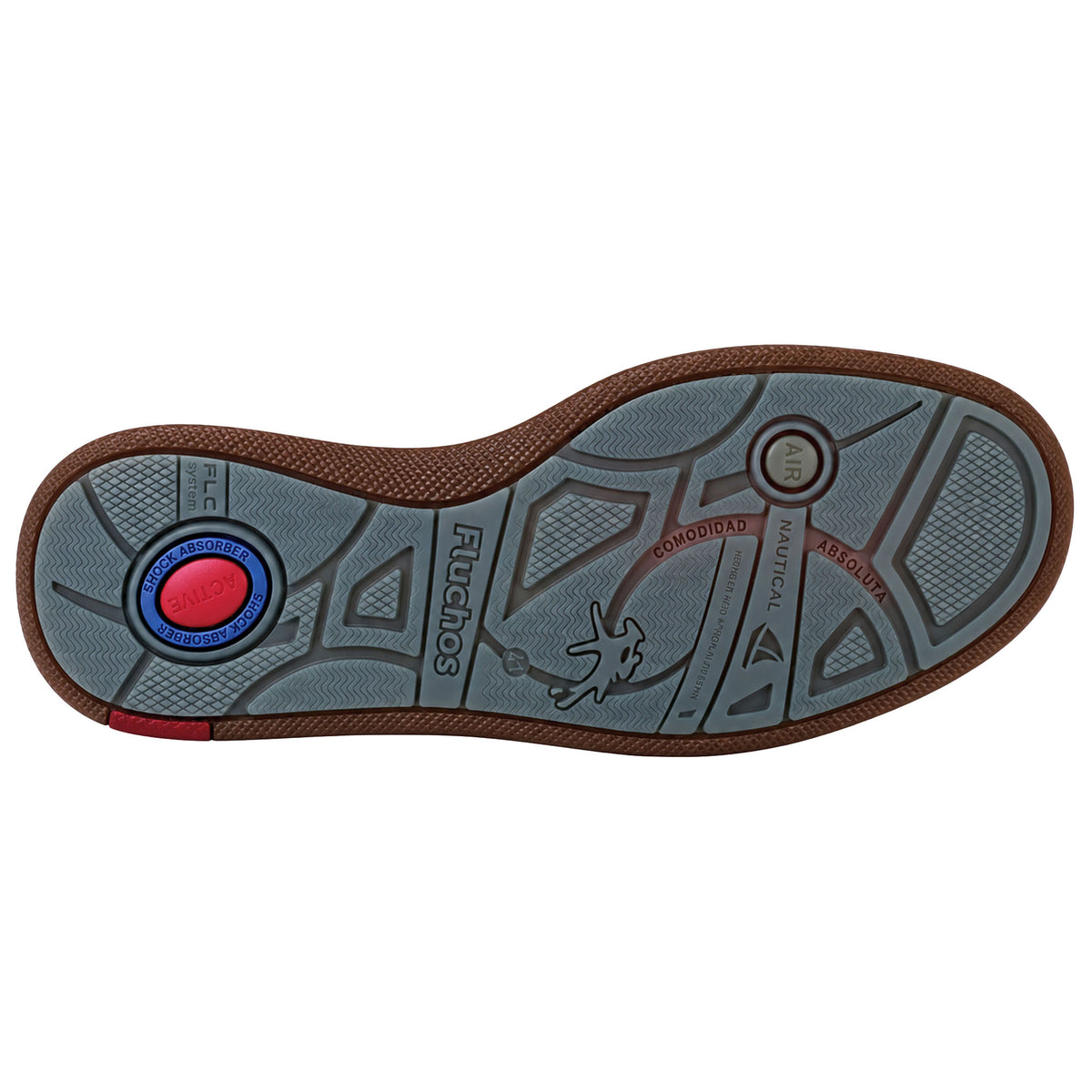 Fluchos Mariner 9884 náuticos hombre piel azul – suela