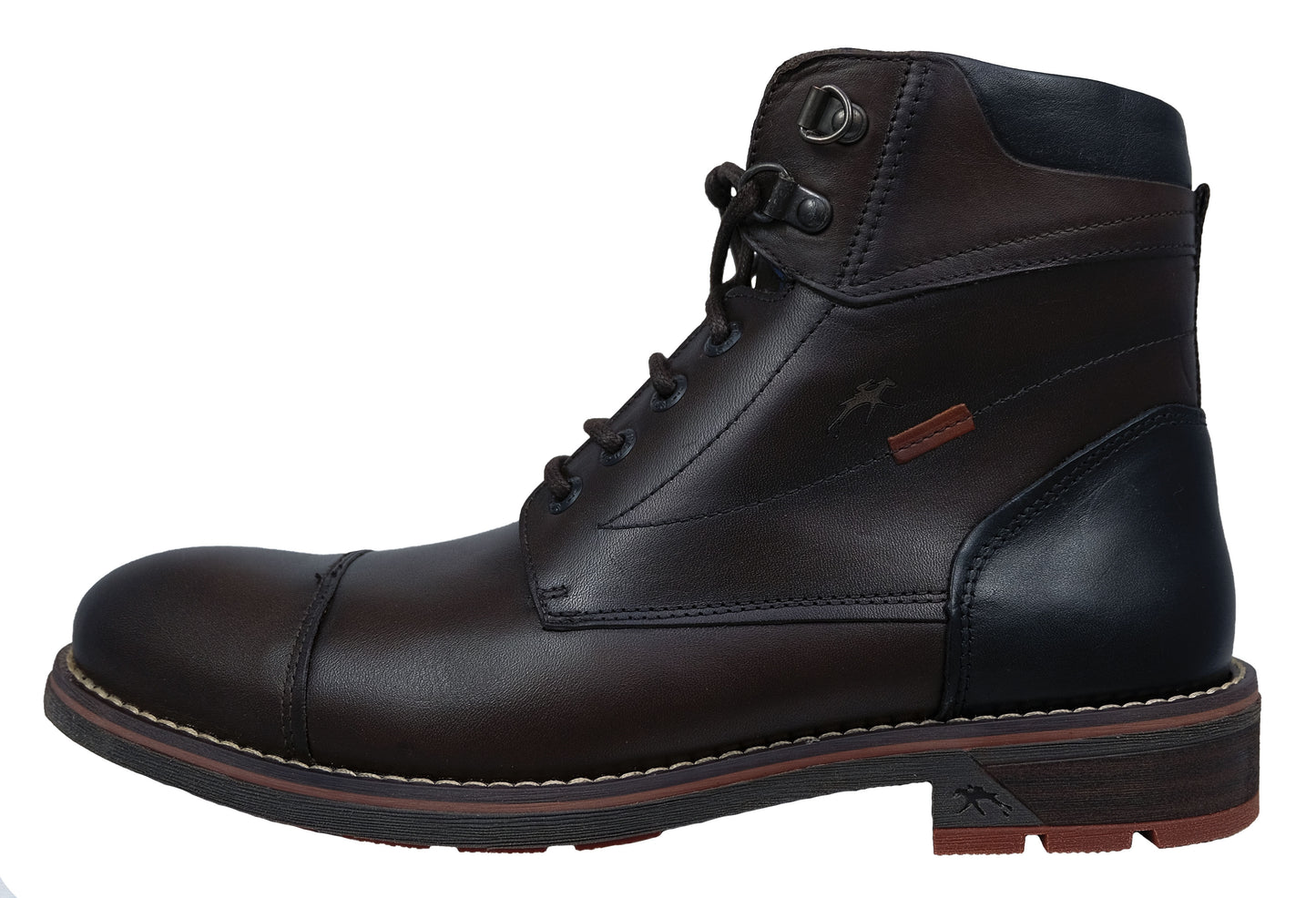 Fluchos Terry: Botines Hombre Marrón Cremallera F1342