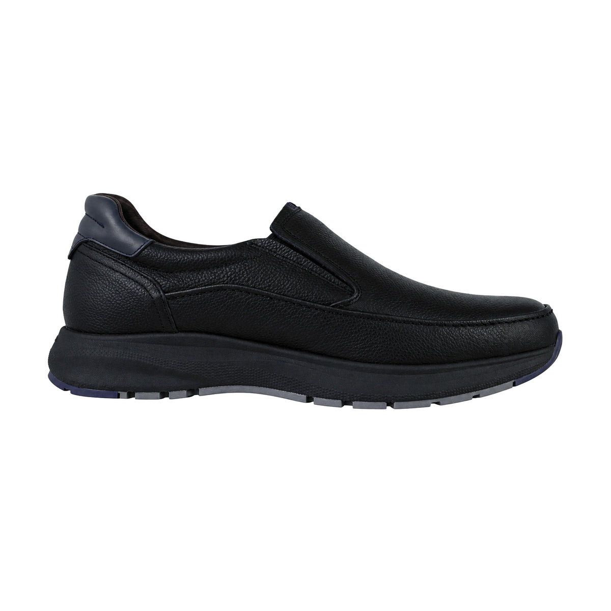 Fluchos Triton: Mocassini uomo pelle nera F2064 – vista laterale interna