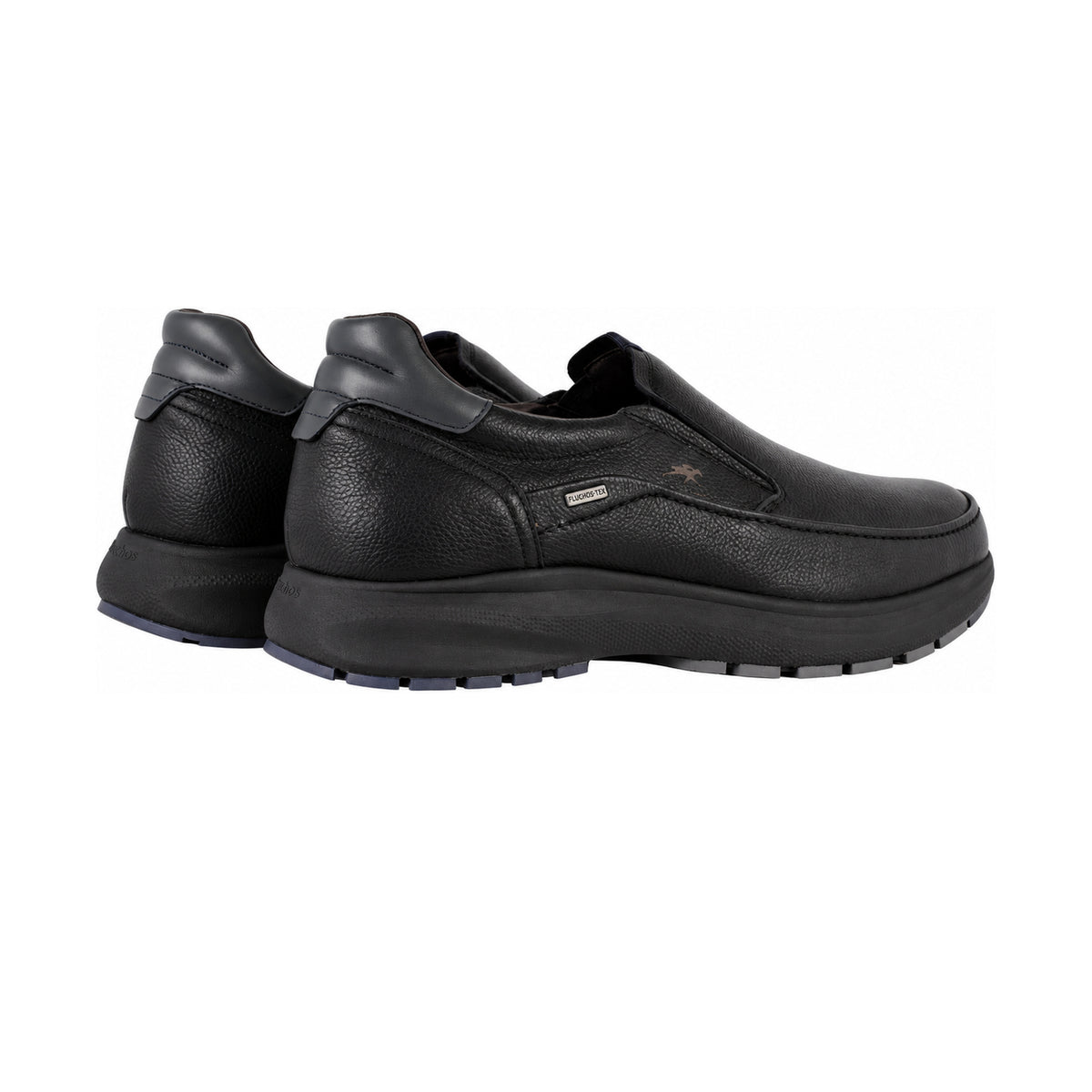 Fluchos Triton F2064 mocasines hombre negro impermeables - pareja vista trasera