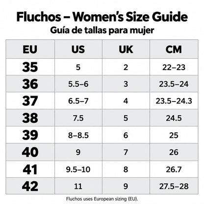 Guida alle taglie Fluchos donna