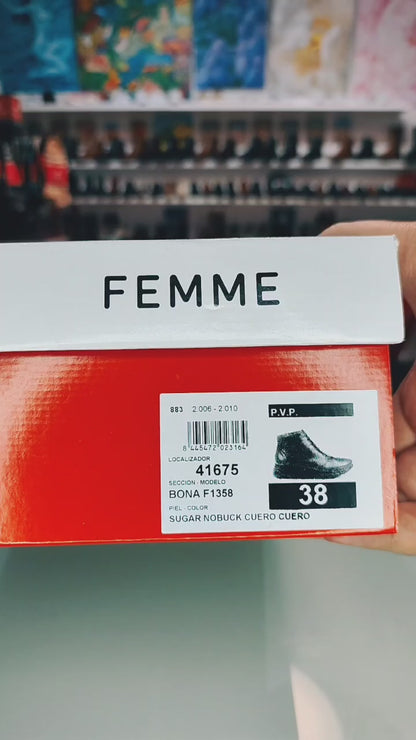 Fluchos Bona: Botines Para Mujer Con Plataforma Marrón F1358