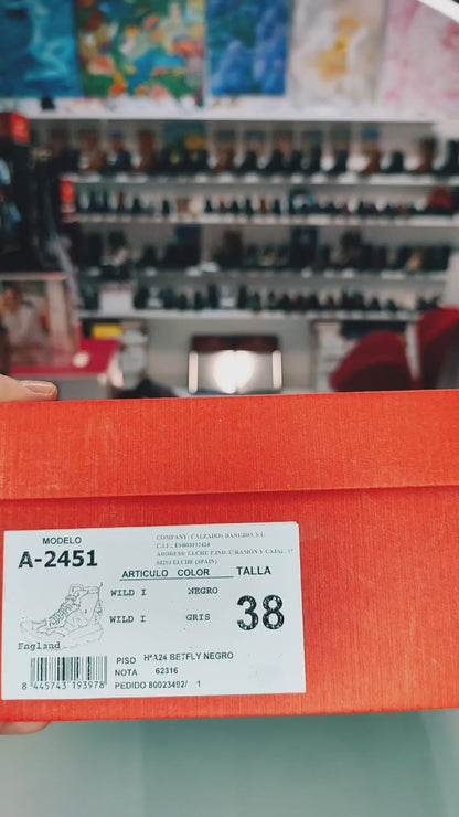 Wonders England – Botines Plataforma Mujer Piel Gris: A-2451