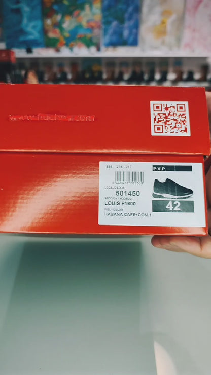 Fluchos Louis: Zapatos Hombre Marrón Cafe Piel Confort F1600