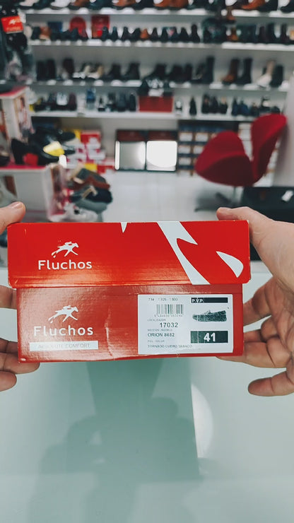 Fluchos Orion: Mocasín Hombre Piel Ligero Marrón 8682