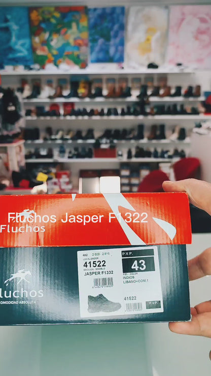 Fluchos Jasper – Botines Hombre Piel Ligera Confort Marrón: F1332