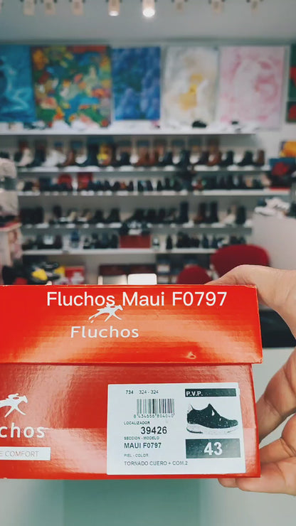 Fluchos Maui: Sandalias Hombre Piel Marrón F0797