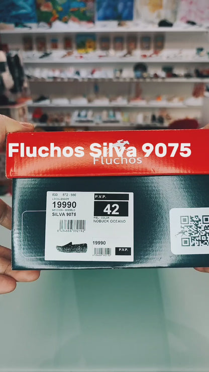 Fluchos Silva: Mocasines Hombre Azul Ante 9075