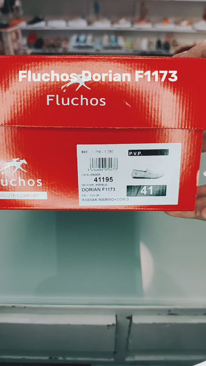Fluchos Dorian: Mocasines Hombre Piel Azul F1173