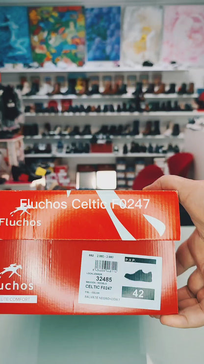 Fluchos Celtic: Zapatos Hombre Piel Negro F0247