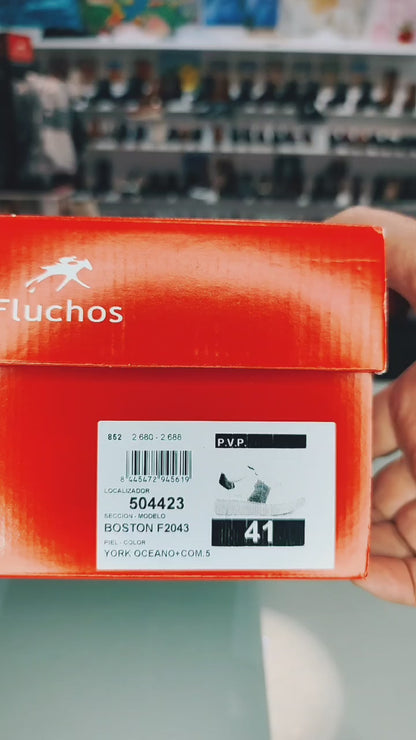 Fluchos Boston: Zapatillas Hombre Piel Azul York F2043