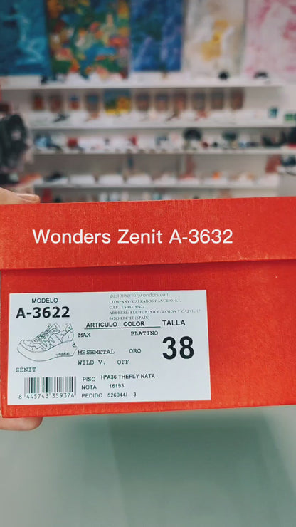 Wonders Zenit - Plateforme en cuir doré A-3622