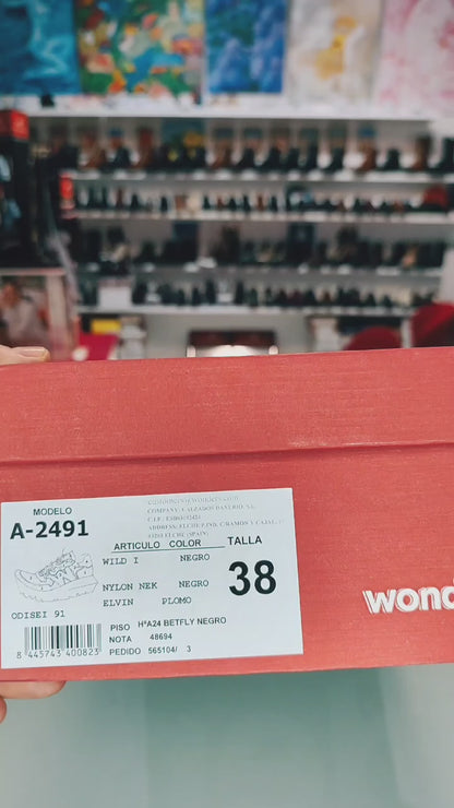 Wonders Odisei – Women's Platform Sneakers Black: A-2491