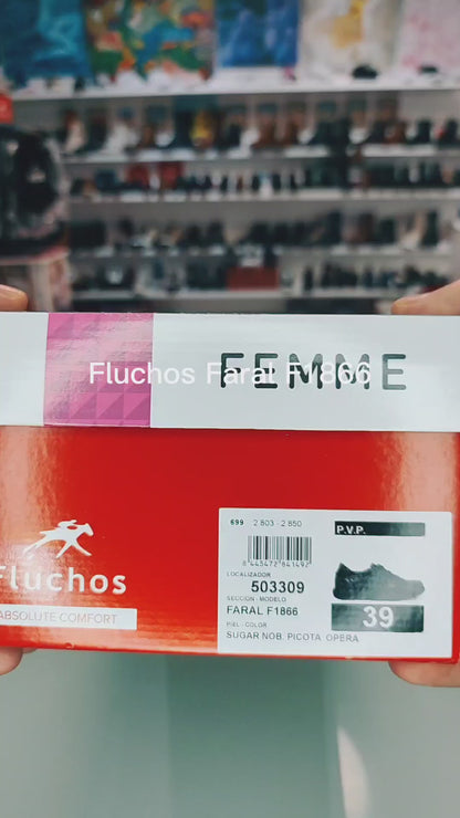 Fluchos Faral F1866: Zapatos Mujer Confort Piel Rojo