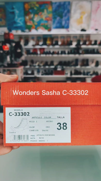 Wonders Sacha: Women's Leather Ankle Boots with Platform C-33302