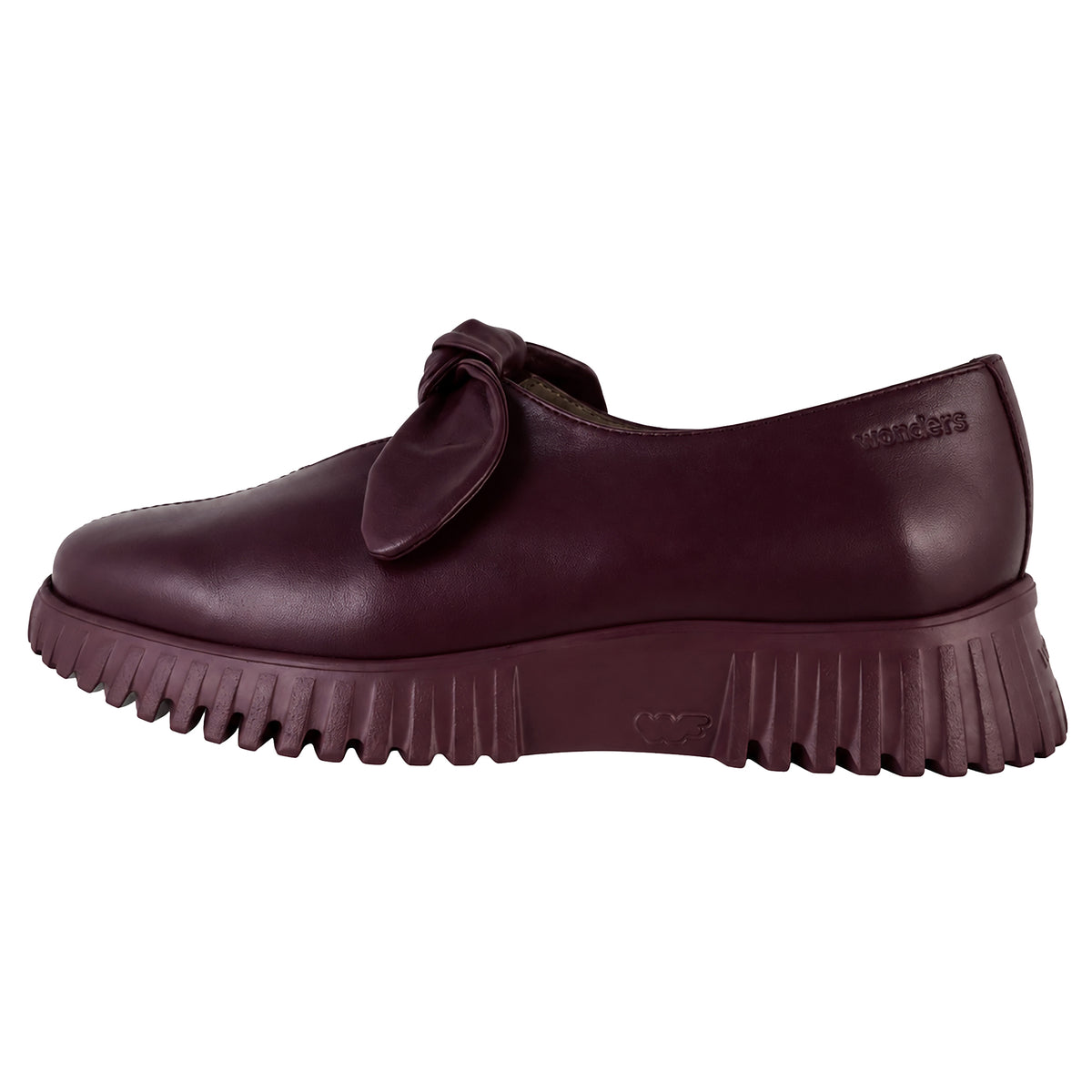 Wonders Flexfly 21 A-4421 mocasines mujer burdeos - lateral exterior