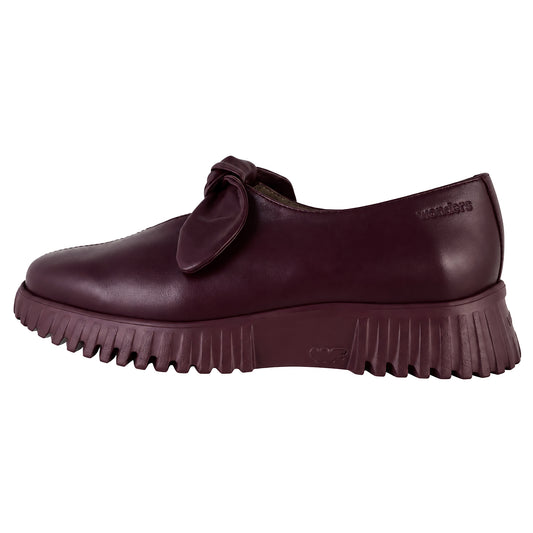 Wonders Flexfly 21 A-4421 mocasines mujer burdeos - lateral exterior