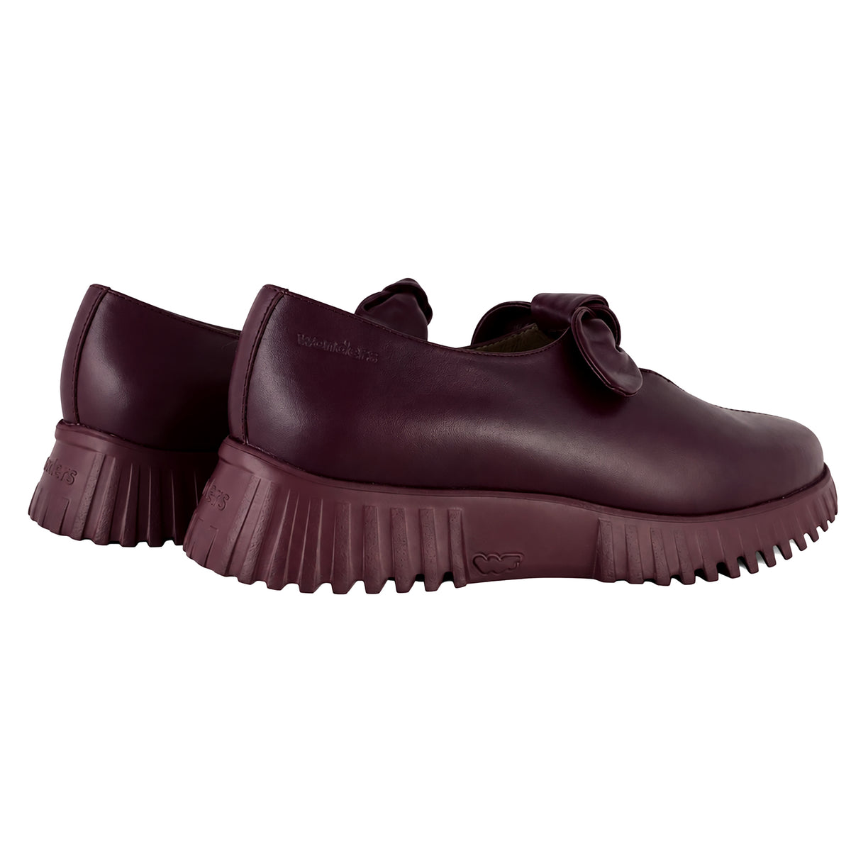 Wonders Flexfly 21 A-4421 mocasines mujer burdeos - pareja vista trasera