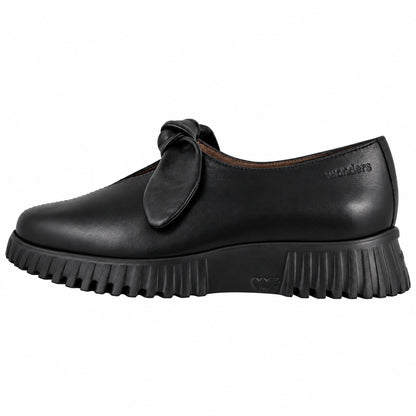 Wonders Flexfly 21 A-4421 Damen-Loafer aus schwarzem Leder - Außenseite