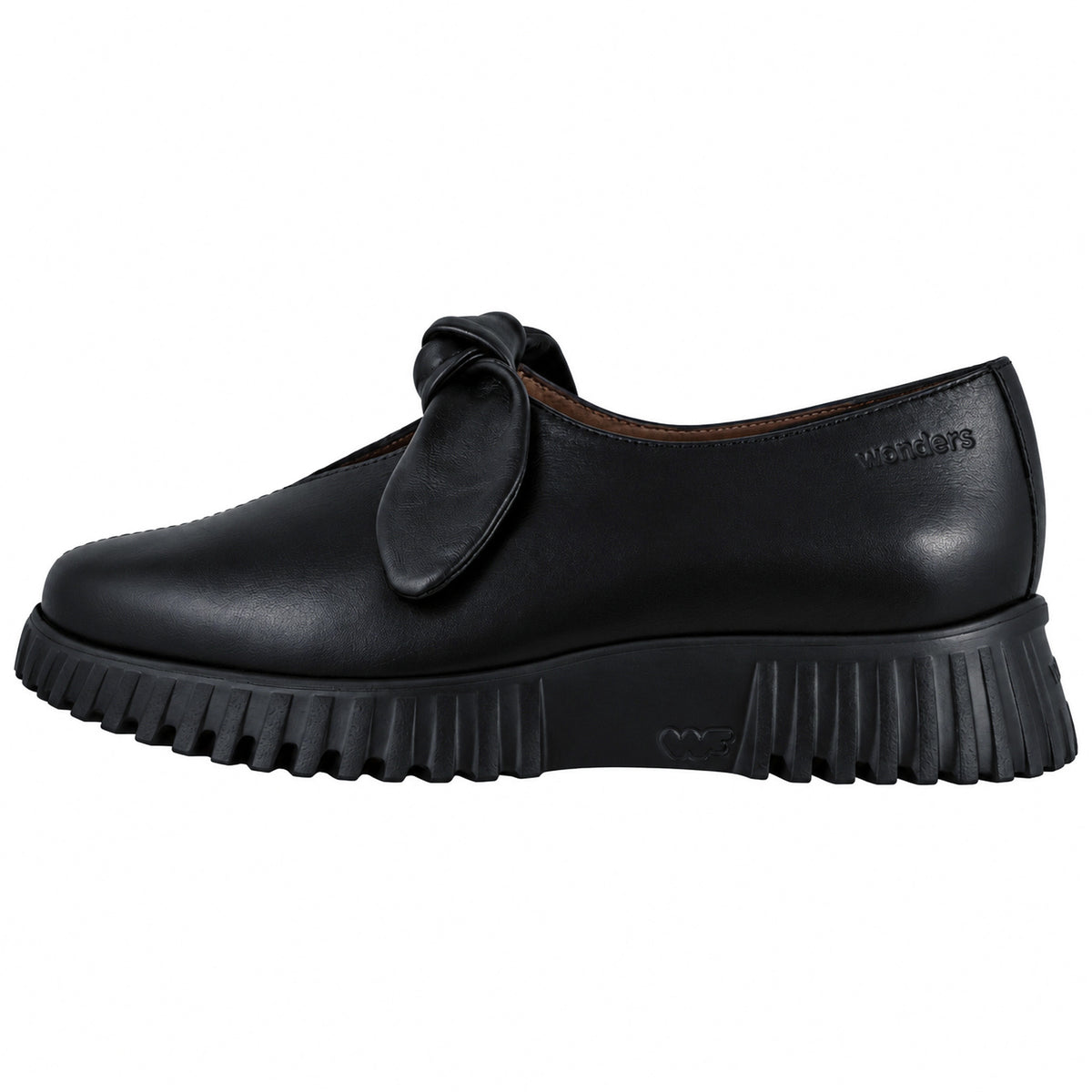 Wonders Flexfly 21 A-4421: Scarpe donna nere in pelle – vista laterale esterna