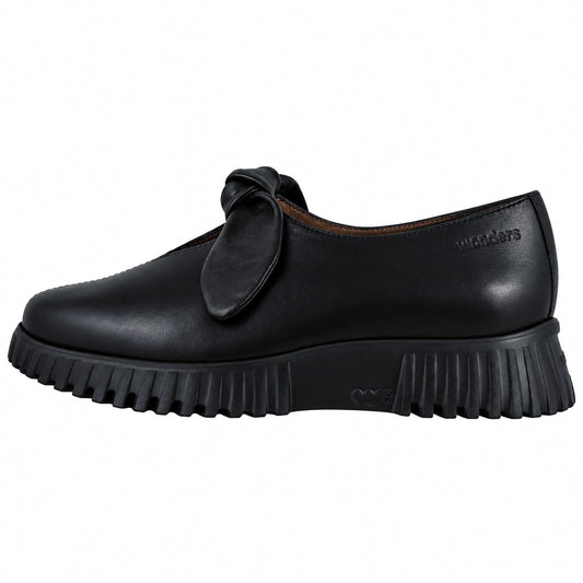 Wonders Flexfly 21: Damen-Loafer Leder Schwarz A-4421
