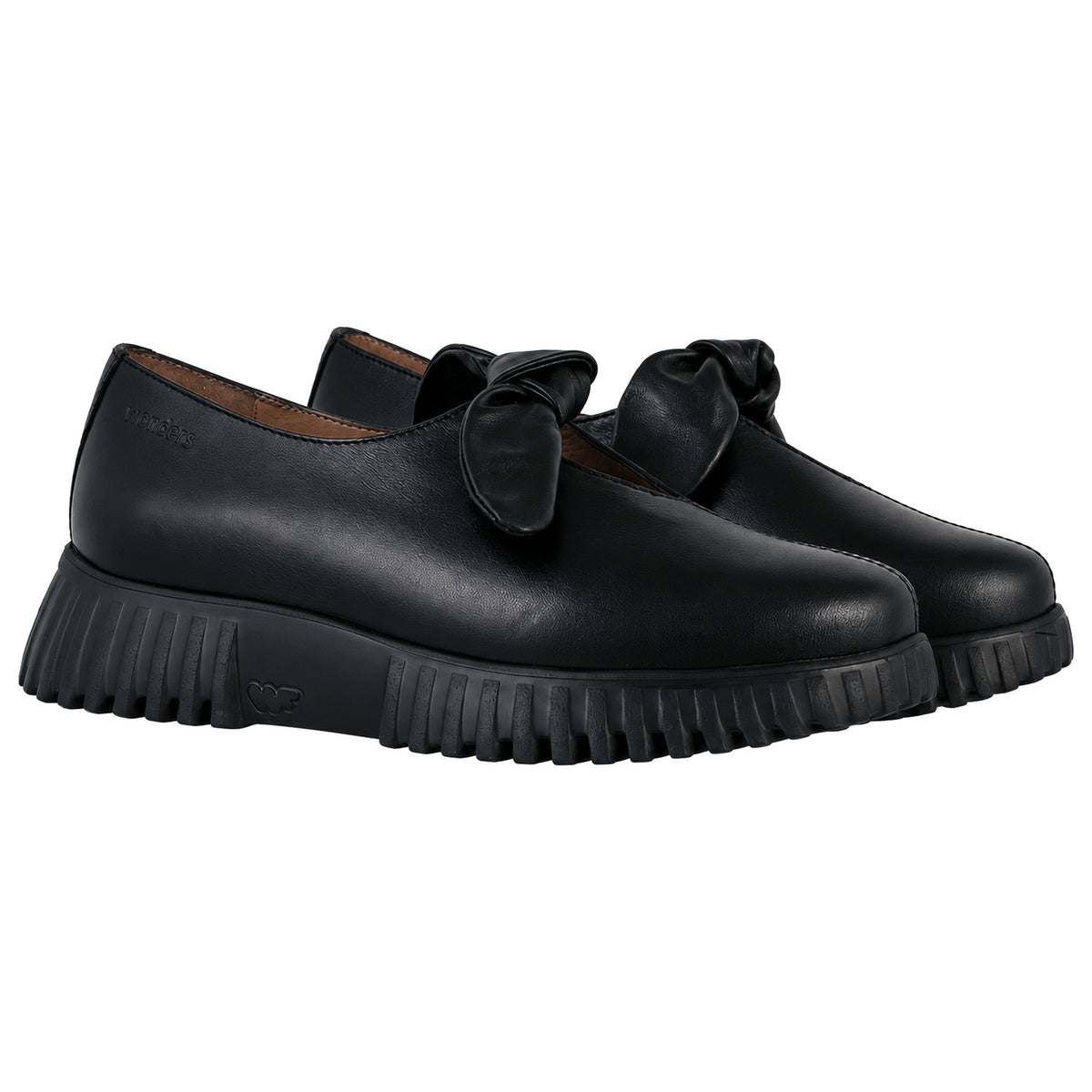 Wonders Flexfly 21 A-4421: Scarpe donna nere in pelle – vista frontale