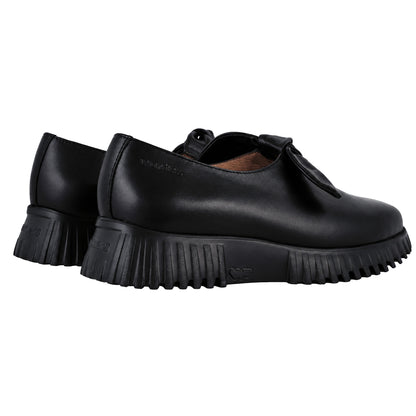 Wonders Flexfly 21 A-4421: Scarpe donna nere in pelle – vista posteriore