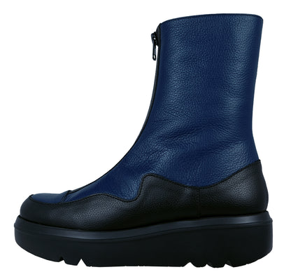 Wonders Livia: Botas Mujer Plataforma Azul A-2822