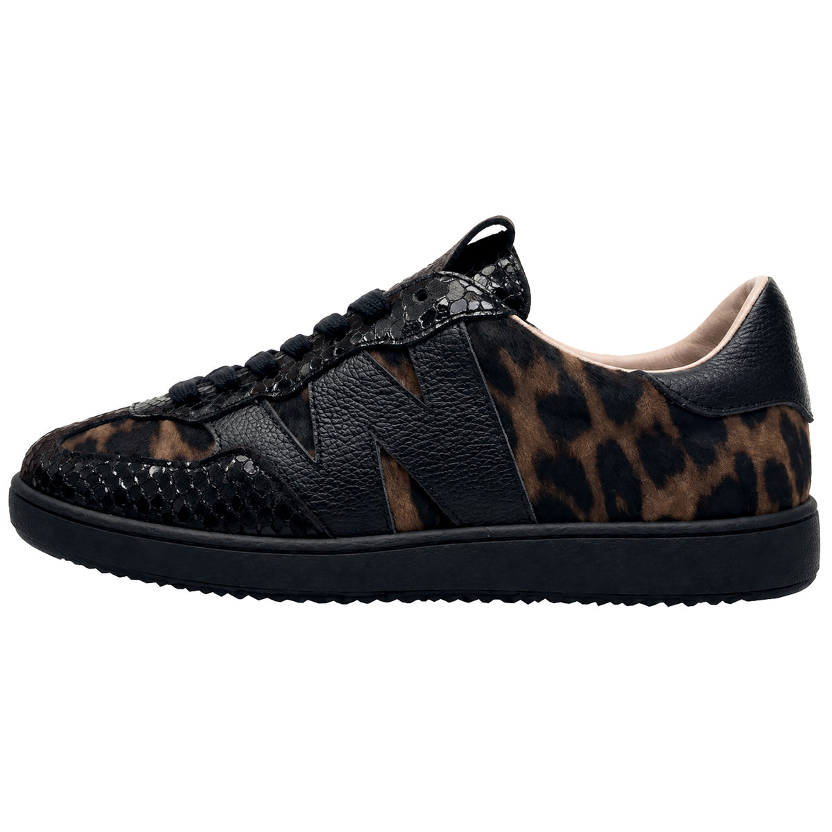 Wonders Nubia 10: sneakers donna in pelle marrone AP-2010 – vista frontale