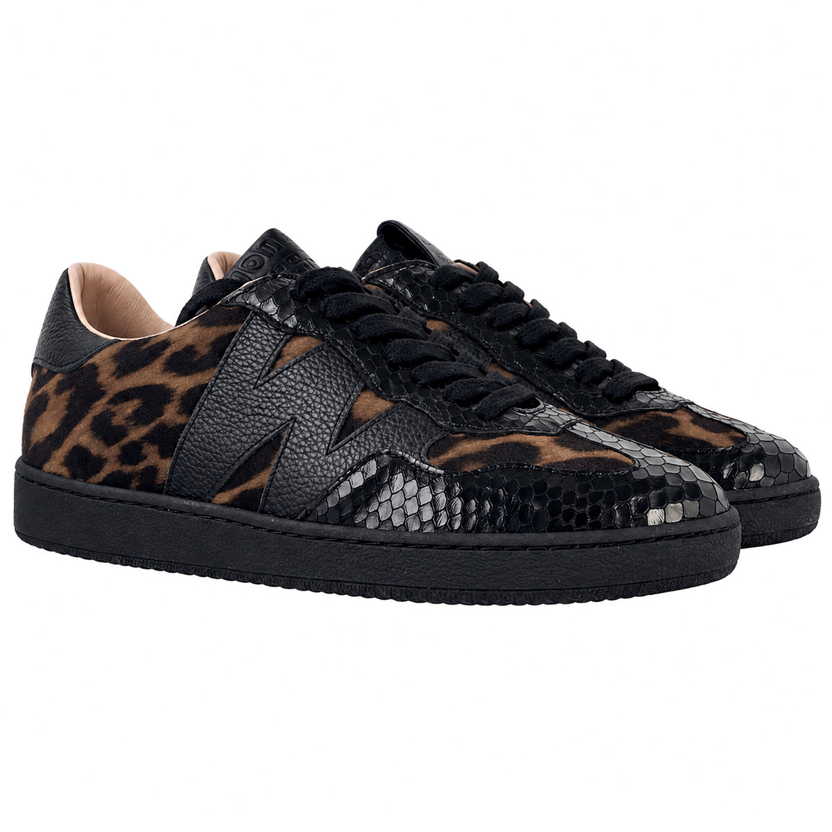 Wonders Nubia 10: sneakers donna in pelle marrone AP-2010 – vista laterale interna