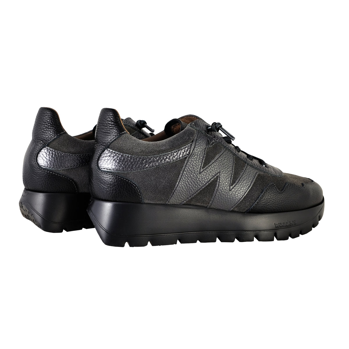 Wonders Odisei 110 A-24110 mujer negro gris - pareja vista trasera