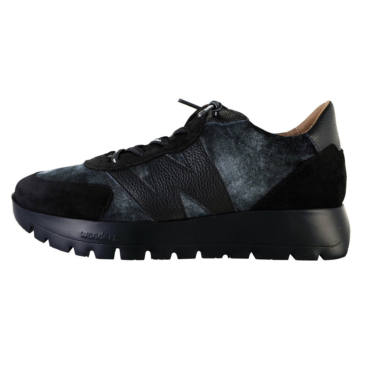 Wonders Odisei 111 A-24111 zapatillas mujer negro - lateral exterior