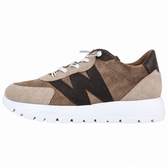 Wonders Odisei 111: Damen-Sneaker Beige Leder A-24111