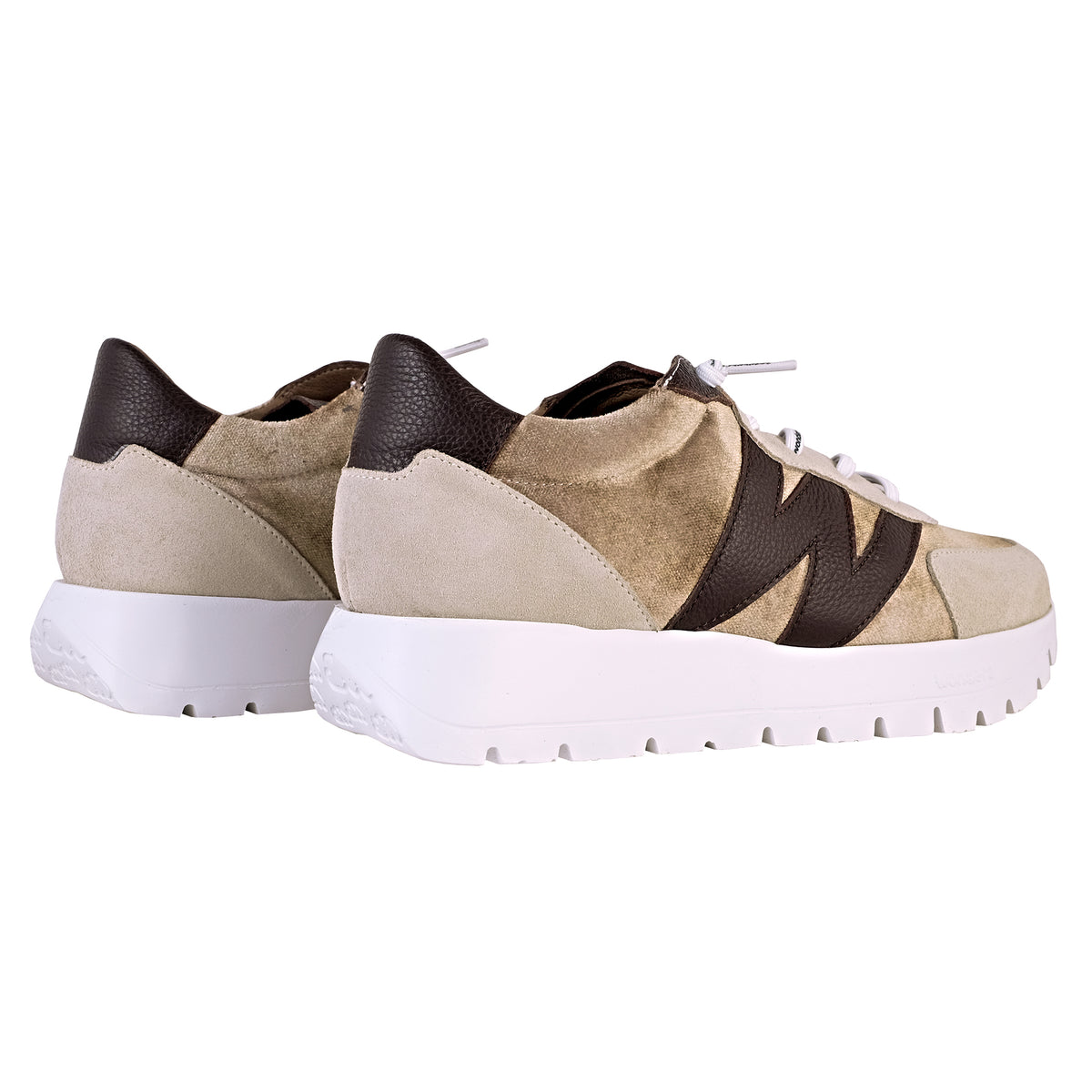 Wonders Odisei 111: Sneakers donna beige A-24111 – vista laterale interna