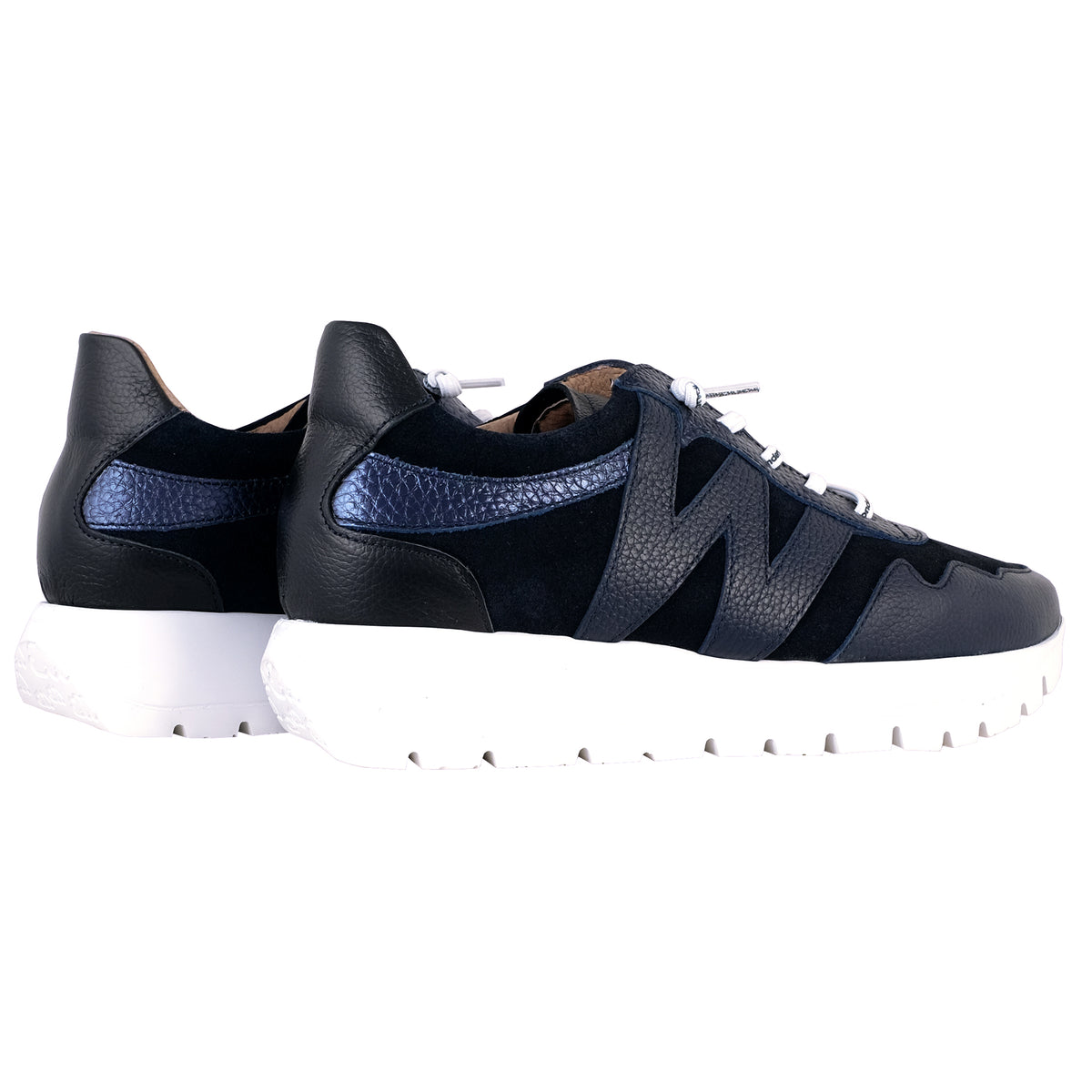 Wonders Odisei 110: Sneakers donna blu navy A-24110 – vista posteriore