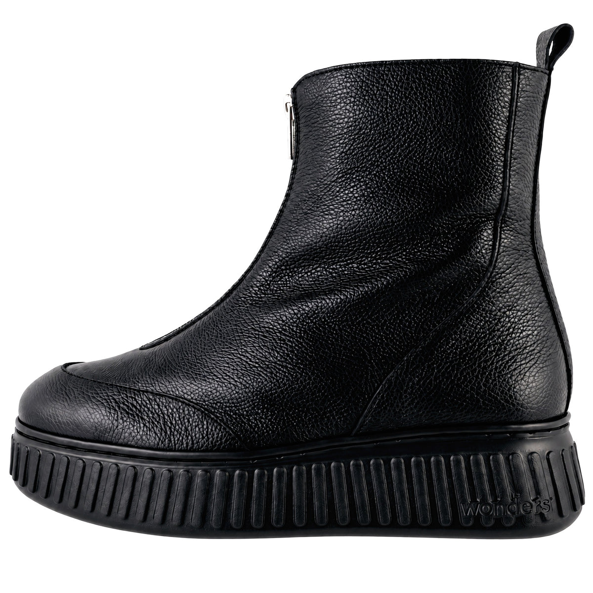 Wonders Xfly A-5502 botines mujer negro piel - lateral exterior